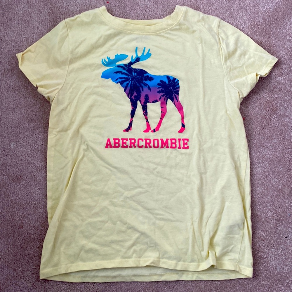 Yellow Abercrombie kids t shirt in 13/14
